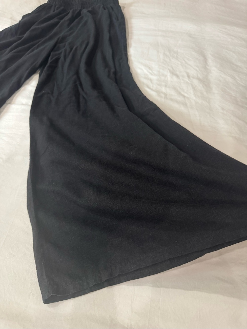 Zenana Black Wide Leg Palazzo Pants Pull On Elastic Waist Pockets S - Picture 6 of 10